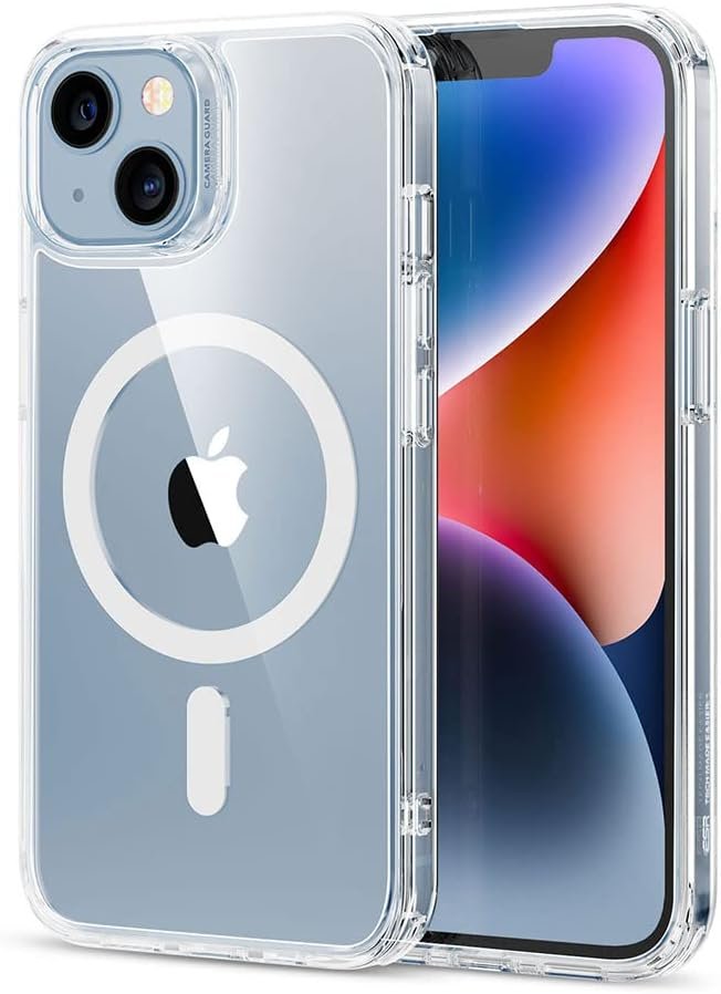 ESR for iPhone 14/13 Case for MagSafe, Anti-Yellowing, Clear | Ultra Slim, 3X Military-Grade Drop Protection, Magnetic Phone Case, Impact Absorbing, Resists Scratches