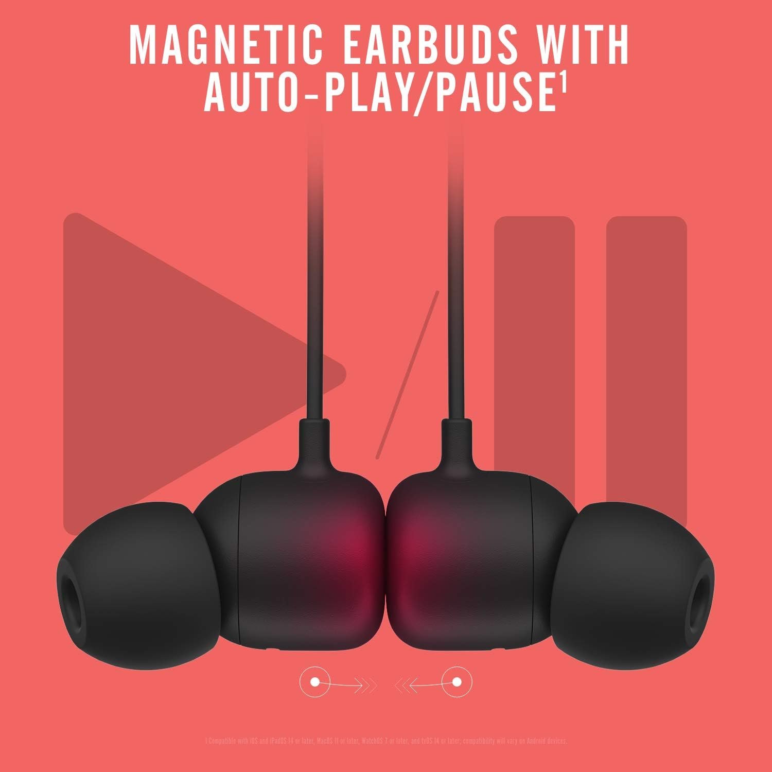 Beats Flex Wireless Earbuds - Apple W1 Headphone Chip, Magnetic Earphones, Class 1 Bluetooth, 12 Hours of Listening Time, Built-in Microphone - Black - Image 4