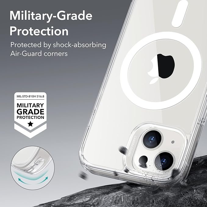ESR for iPhone 14/13 Case for MagSafe, Anti-Yellowing, Clear | Ultra Slim, 3X Military-Grade Drop Protection, Magnetic Phone Case, Impact Absorbing, Resists Scratches - Image 4