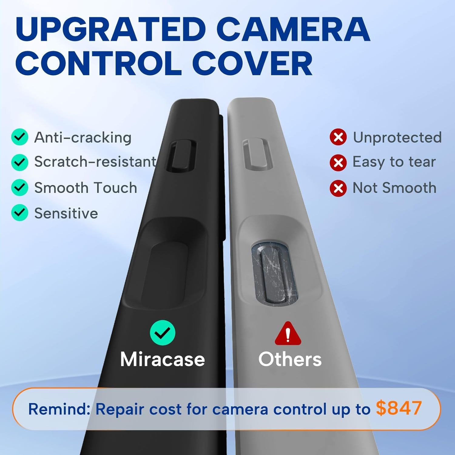 Miracase Magnetic for iPhone 17 Case, Compatible with MagSafe, Integrated Silicone Camera Control Cover, Shockproof Drop Protection Phone Case for 17,Black - Image 3