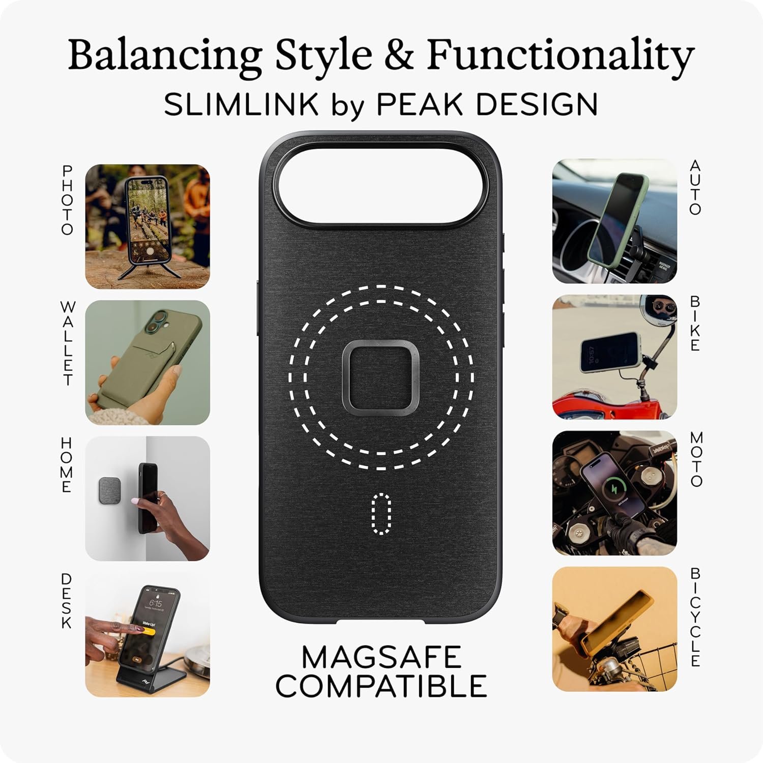 Mobile Everyday Phone Case for iPhone 17, Sage, Slim Profile, Drop Protection, WeathPeak Design Moerproof Fabric Shell, SlimLink Connects to Mobile Mounts & Gear - Image 3