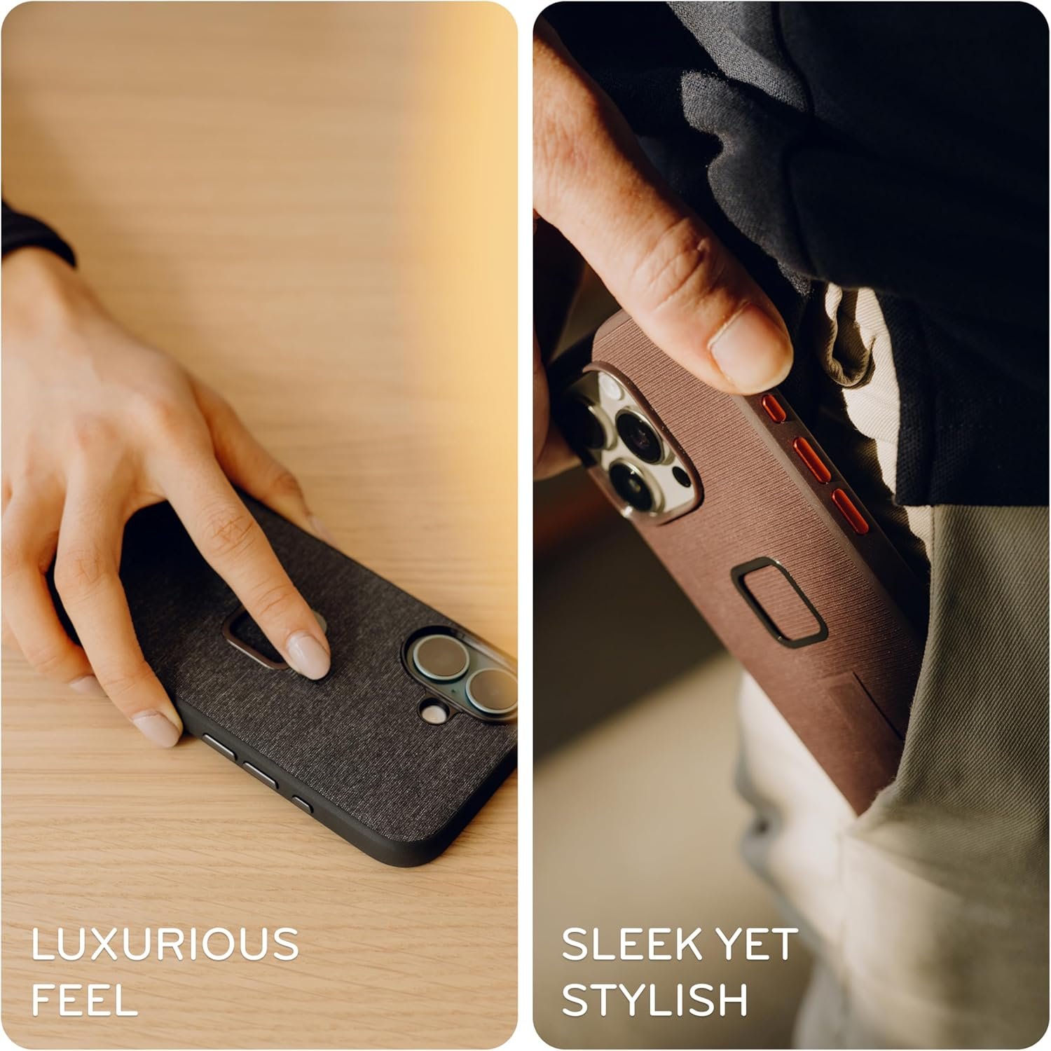 Mobile Everyday Phone Case for iPhone 17, Sage, Slim Profile, Drop Protection, WeathPeak Design Moerproof Fabric Shell, SlimLink Connects to Mobile Mounts & Gear - Image 5